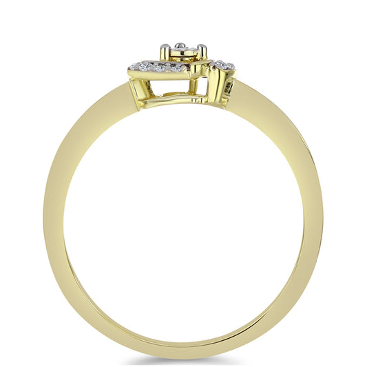 Kullattu hopeaSormus Valkoisella Timantilla ja Valkoisella Topaasilla