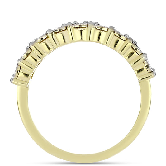 Kullattu hopeaSormus Valkoisella Timantilla