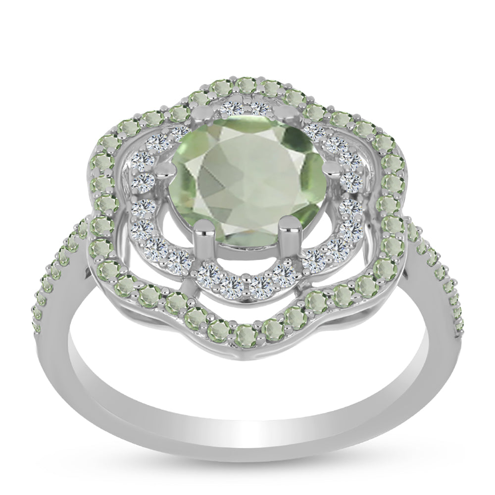 HopeaSormus Vihreällä Ametistilla ja Changbai Peridootilla 3 