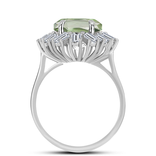 HopeaSormus Vihreällä Ametistilla ja Valkoisella Topaasilla