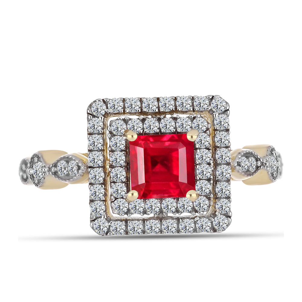 Kullattu hopeaSormus Punaisella Akaatilla ja Valkoisella Topaasilla 1 