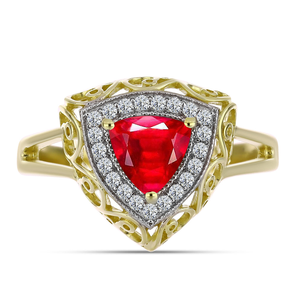 Kullattu hopeaSormus Punaisella Akaatilla ja Valkoisella Topaasilla 1 