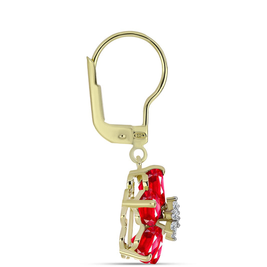 Kullatut hopeat Korvakorut Punaisella Akaatilla ja Valkoisella Topaasilla