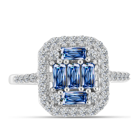 HopeaSormus Merensininen moissaniitti ja Valkoisella Topaasilla