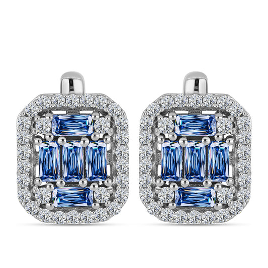 HopeaKorvakorut Merensininen moissaniitti ja Valkoisella Topaasilla