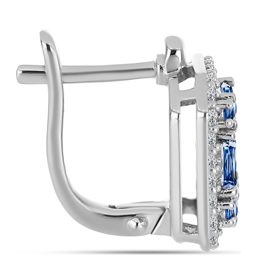 HopeaKorvakorut Merensininen moissaniitti ja Valkoisella Topaasilla