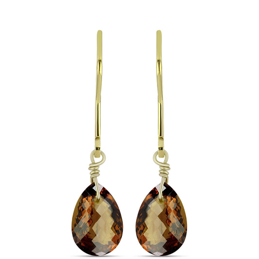 Kullatut hopeat Korvakorut Konjakin Värisellä Kvartsilla