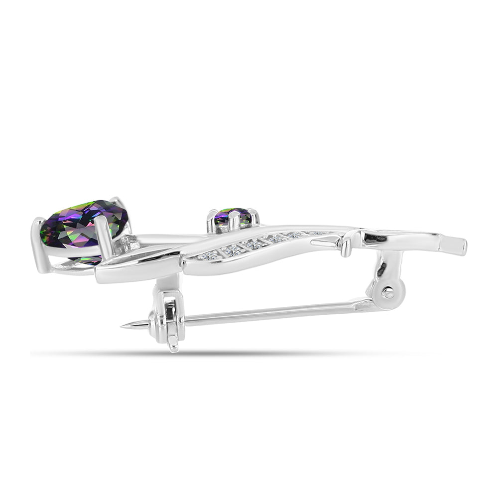 HopeaRintaneula Brasilian Mystisellä Vihreällä Kvartsilla ja Valkoisella Topaasilla 2 