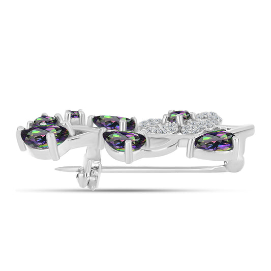 HopeaRintaneula Brasilian Mystisellä Vihreällä Kvartsilla ja Valkoisella Topaasilla