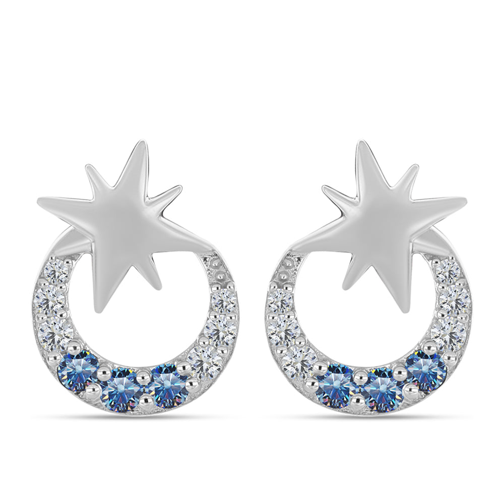 HopeaKorvakorut Merensininen moissaniitti ja Valkoisella Topaasilla