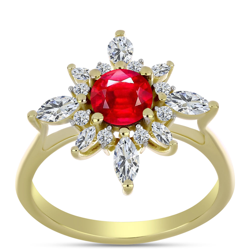 Kullattu hopeaSormus Punaisella Akaatilla ja Valkoisella Topaasilla 3 