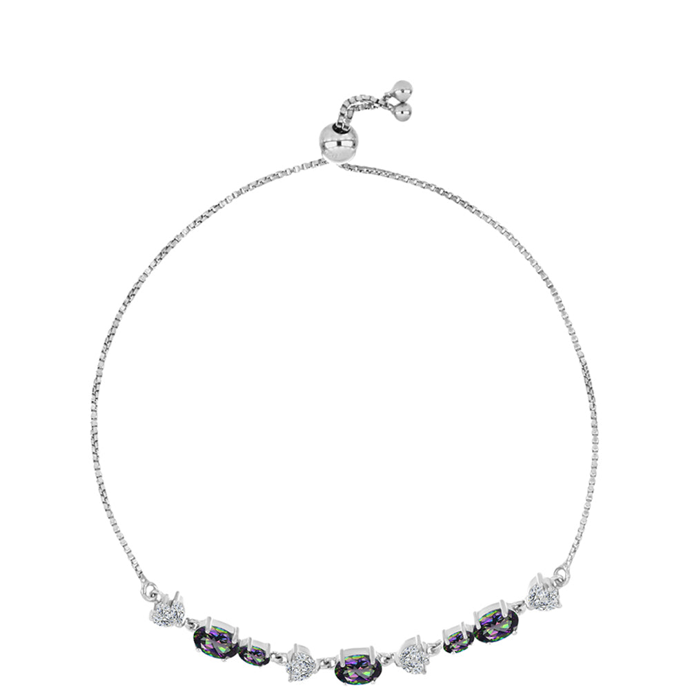 HopeaRannekoru Brasilian Mystisellä Vihreällä Kvartsilla ja Valkoisella Topaasilla 2 