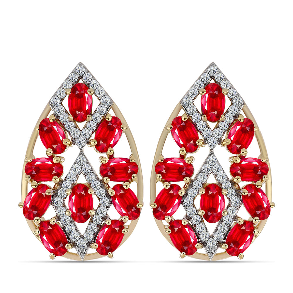 Kullatut hopeat Korvakorut Punaisella Akaatilla ja Valkoisella Topaasilla