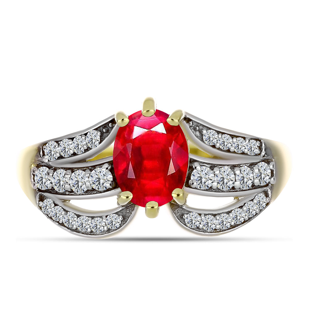 Kullattu hopeaSormus Punaisella Akaatilla ja Valkoisella Topaasilla 1 