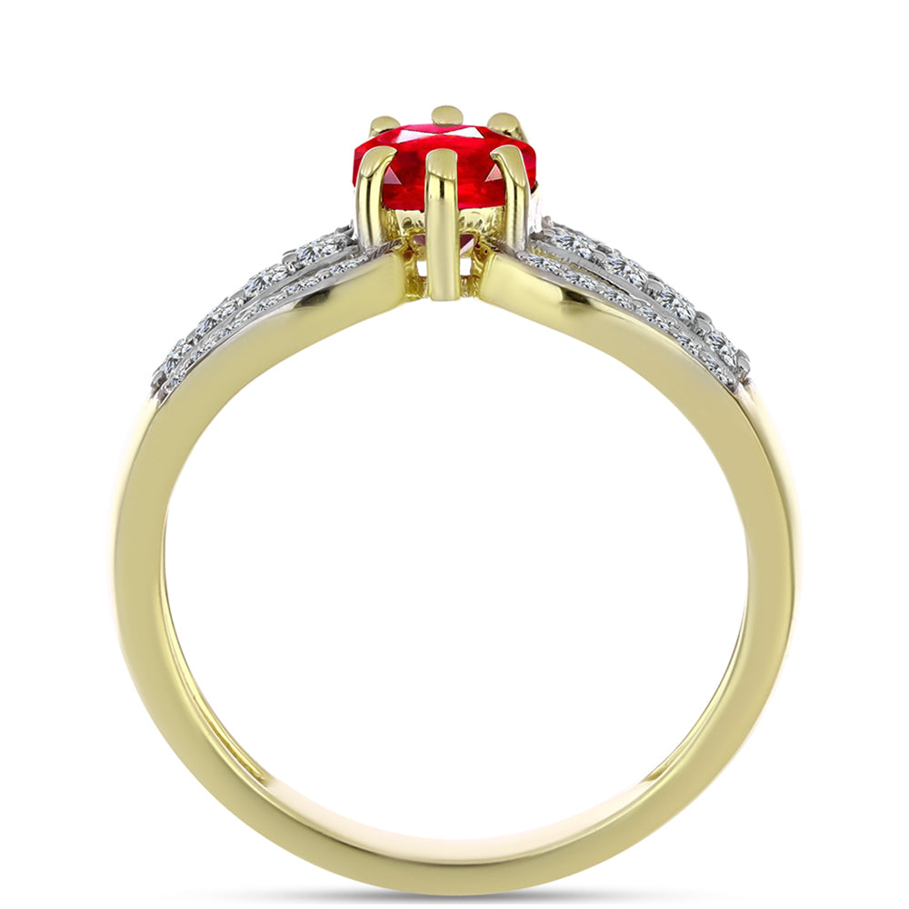 Kullattu hopeaSormus Punaisella Akaatilla ja Valkoisella Topaasilla 2 