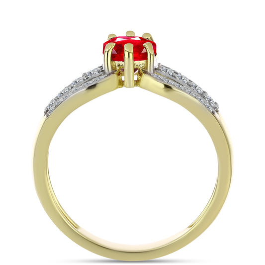 Kullattu hopeaSormus Punaisella Akaatilla ja Valkoisella Topaasilla