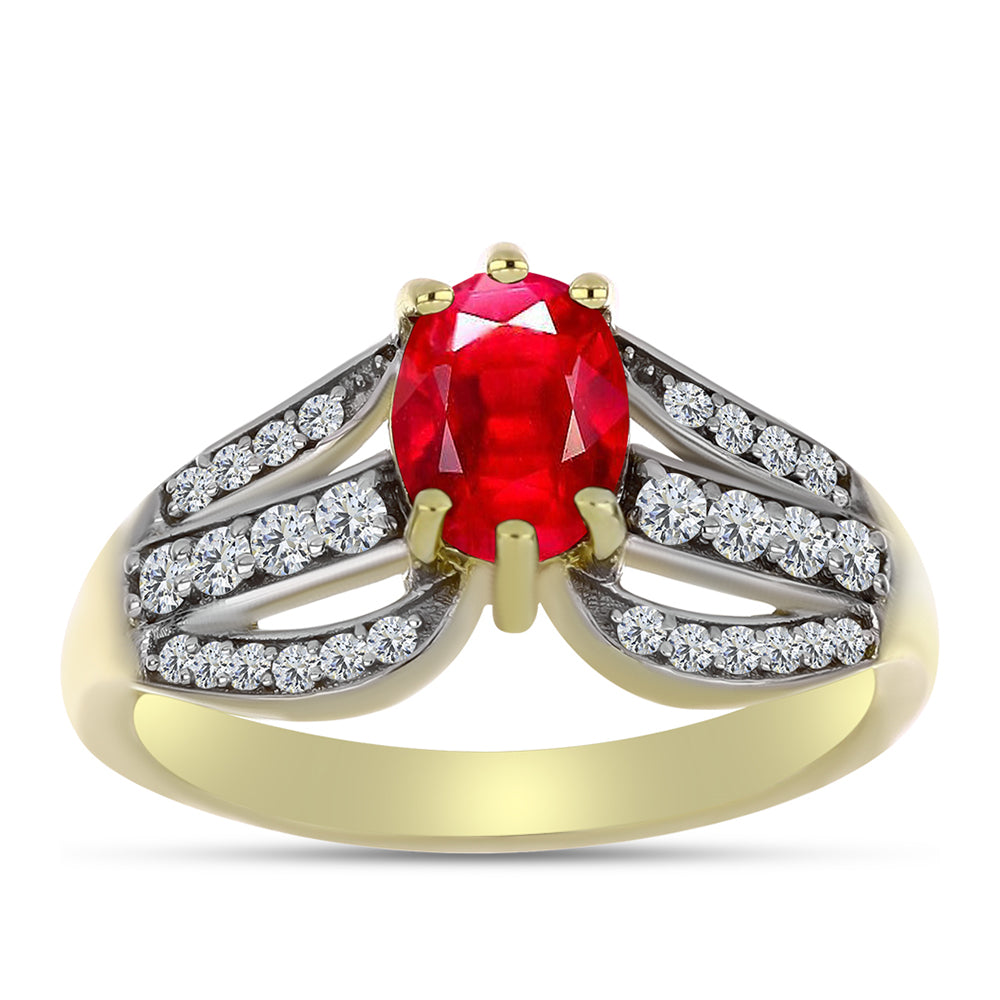 Kullattu hopeaSormus Punaisella Akaatilla ja Valkoisella Topaasilla