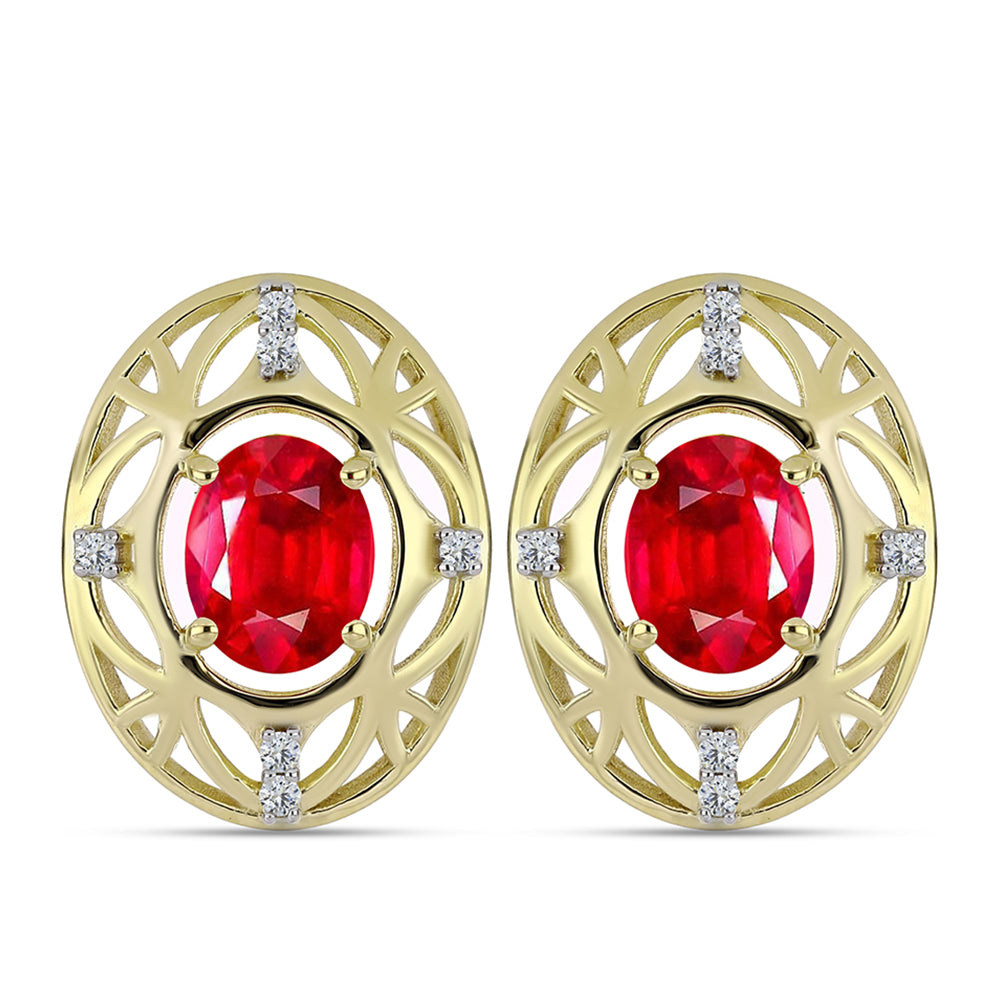 Kullatut hopeat Korvakorut Punaisella Akaatilla ja Valkoisella Topaasilla 1 