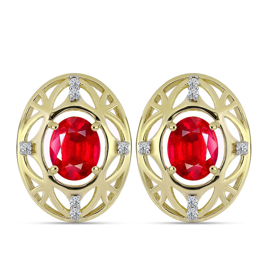 Kullatut hopeat Korvakorut Punaisella Akaatilla ja Valkoisella Topaasilla