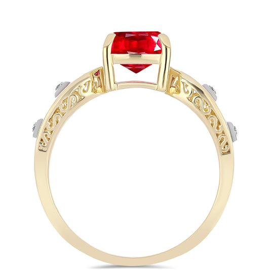 Kullattu hopeaSormus Punaisella Akaatilla ja Valkoisella Topaasilla