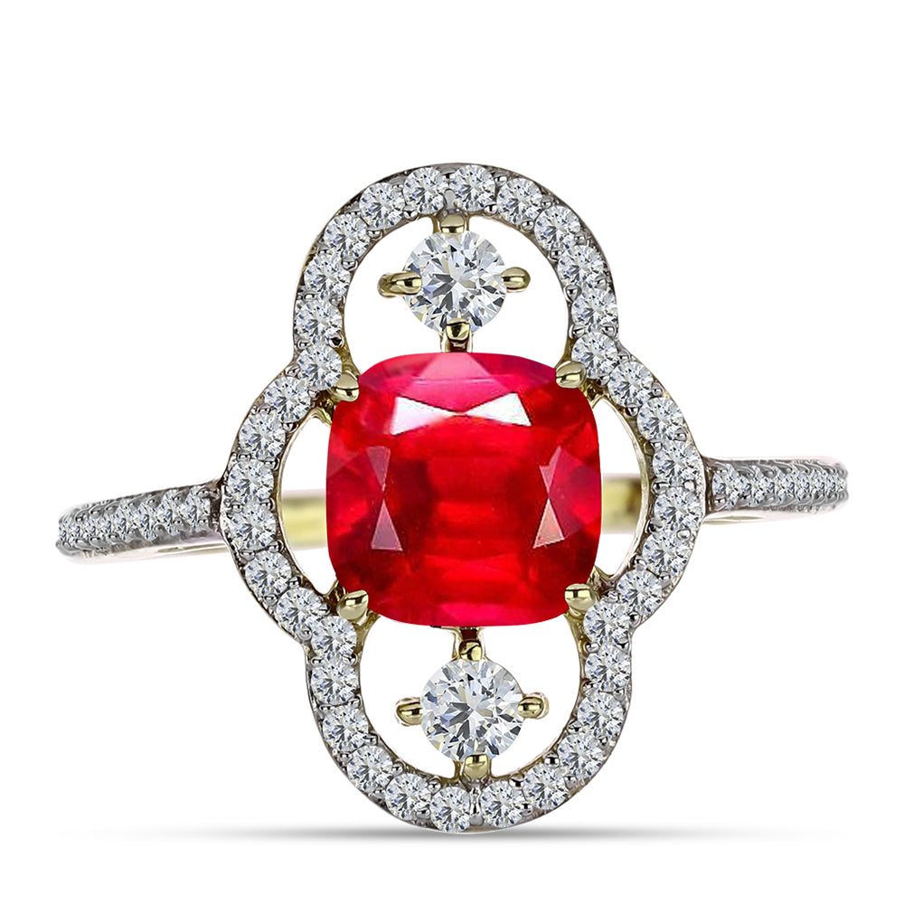 Kullattu hopeaSormus Punaisella Akaatilla ja Valkoisella Topaasilla 1 