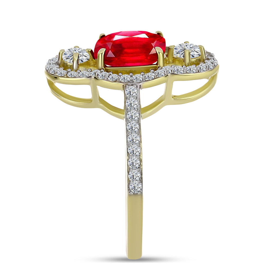 Kullattu hopeaSormus Punaisella Akaatilla ja Valkoisella Topaasilla