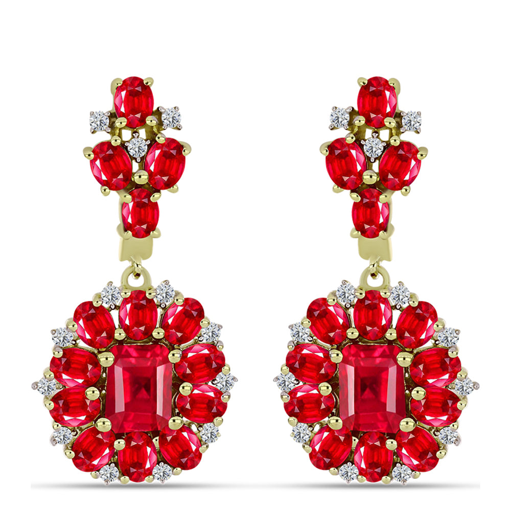 Kullatut hopeat Korvakorut Punaisella Akaatilla ja Valkoisella Topaasilla 1 