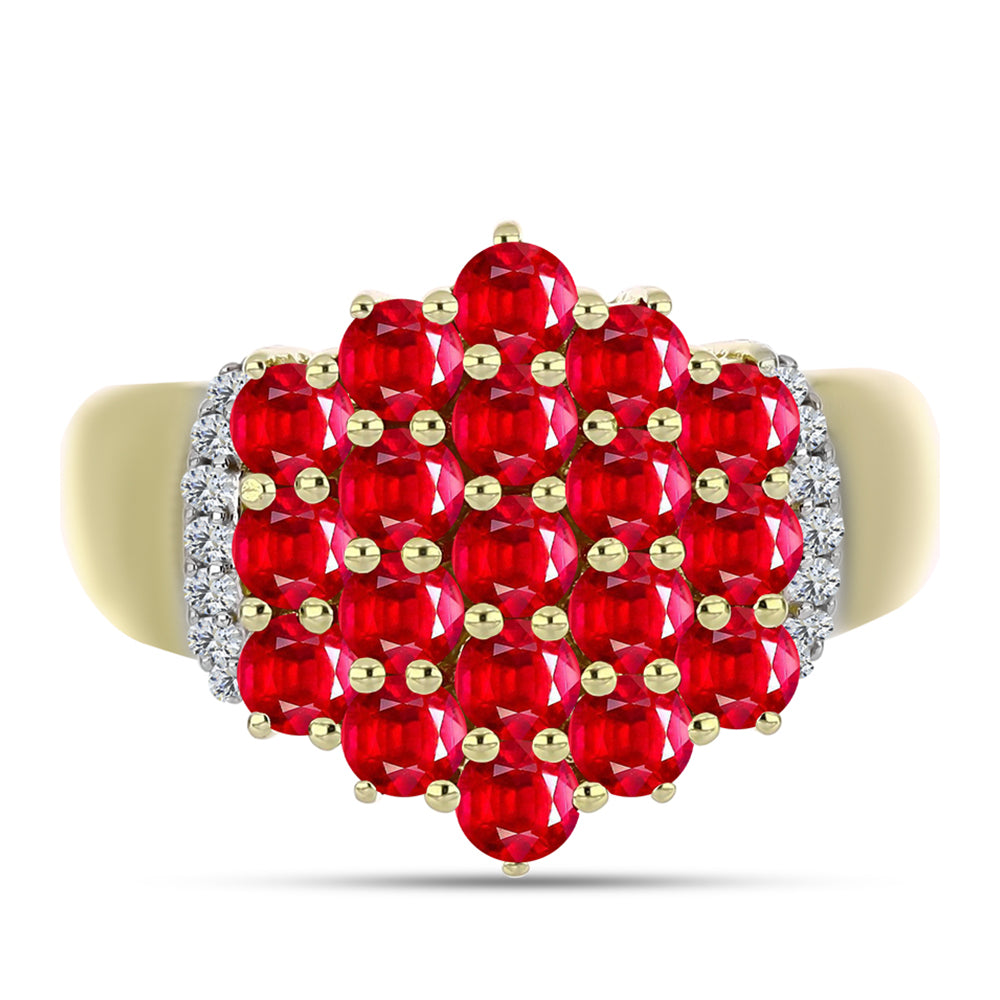 Kullattu hopeaSormus Punaisella Akaatilla ja Valkoisella Topaasilla 1 