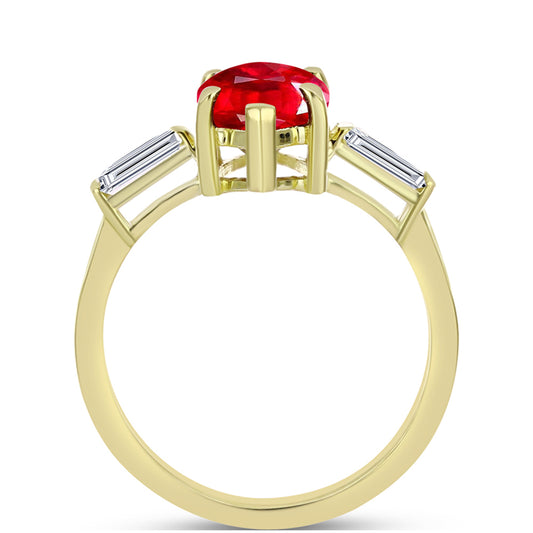 Kullattu hopeaSormus Punaisella Akaatilla ja Valkoisella Topaasilla