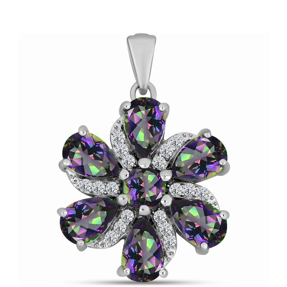 HopeaRiipus Brasilian Mystisellä Vihreällä Kvartsilla ja Valkoisella Topaasilla 1 