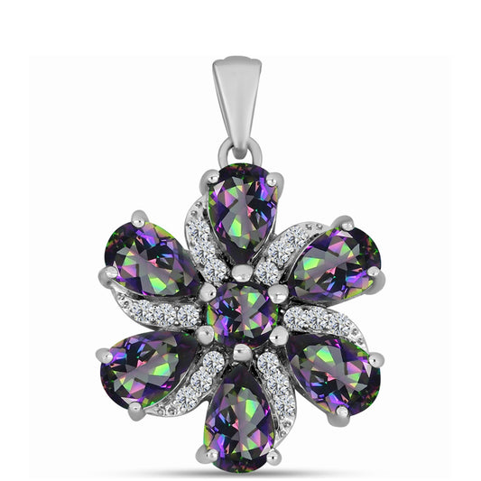 HopeaRiipus Brasilian Mystisellä Vihreällä Kvartsilla ja Valkoisella Topaasilla