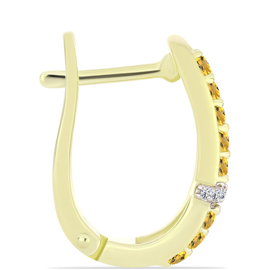 Kullatut hopeat Korvakorut Konjakin Värisellä Kvartsilla ja Valkoisella Topaasilla