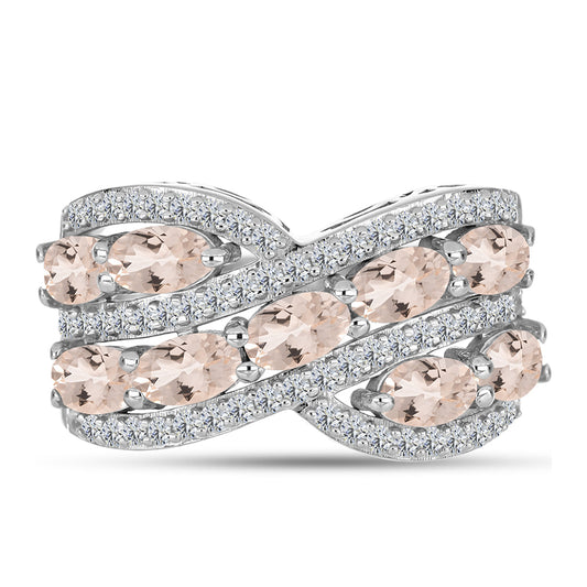 HopeaSormus Gozarehin Morganiitilla ja Valkoisella Topaasilla