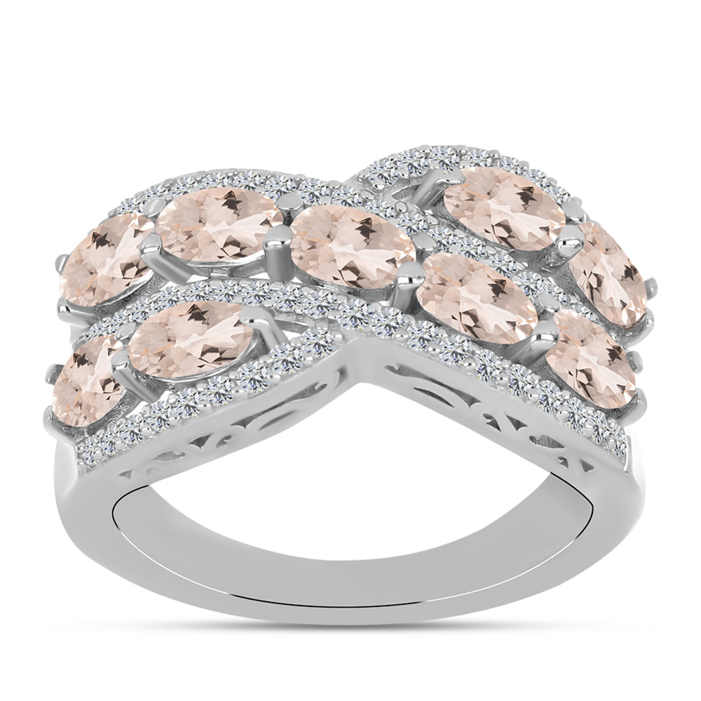 HopeaSormus Gozarehin Morganiitilla ja Valkoisella Topaasilla 3 