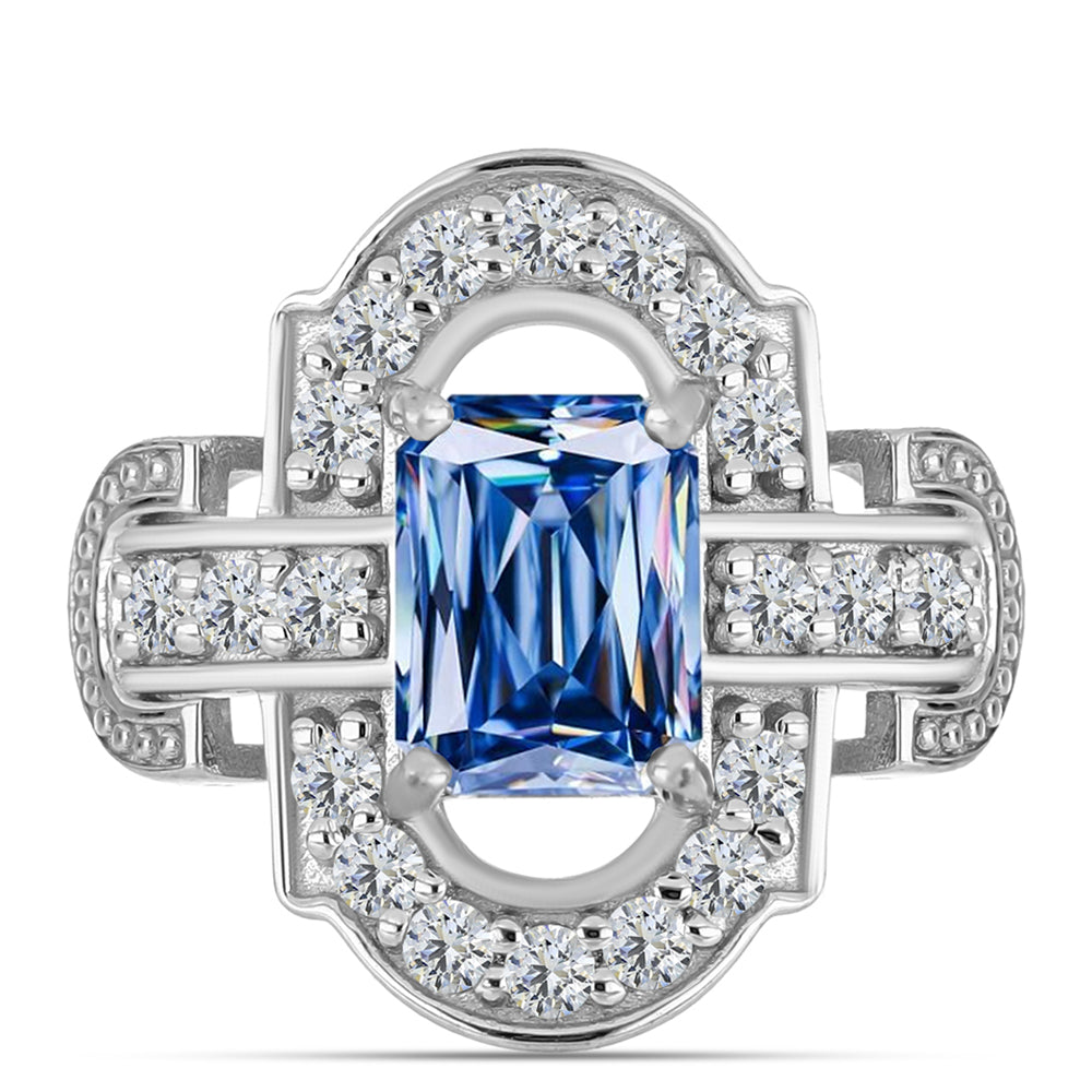 HopeaSormus Merensininen moissaniitti ja Valkoisella Topaasilla