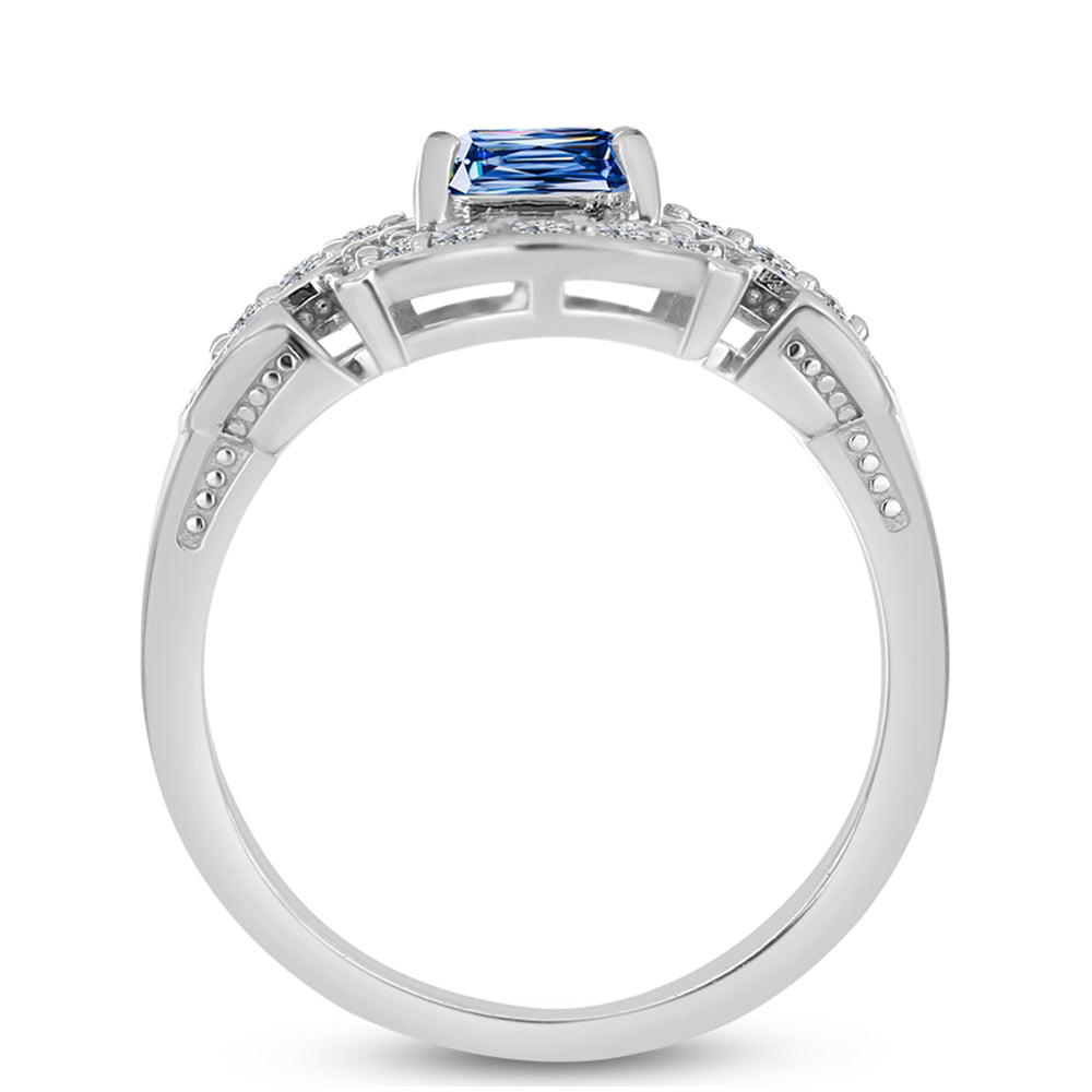 HopeaSormus Merensininen moissaniitti ja Valkoisella Topaasilla