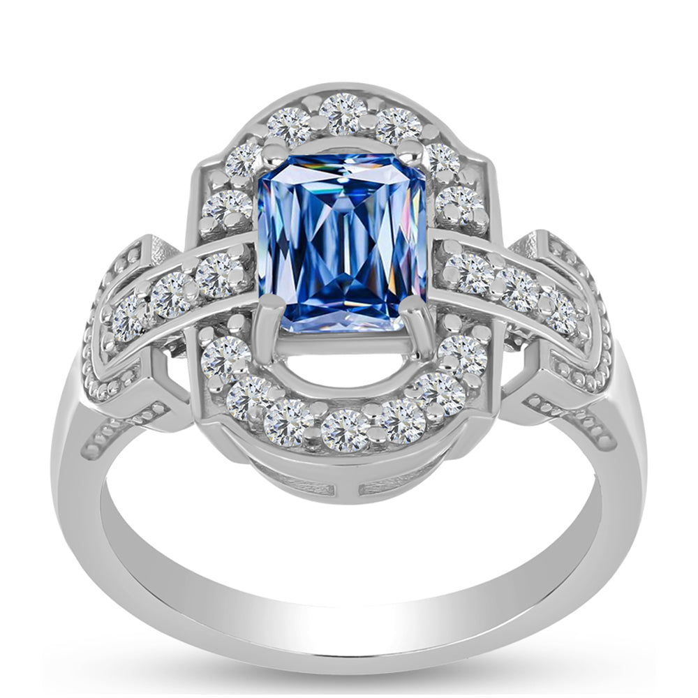 HopeaSormus Merensininen moissaniitti ja Valkoisella Topaasilla