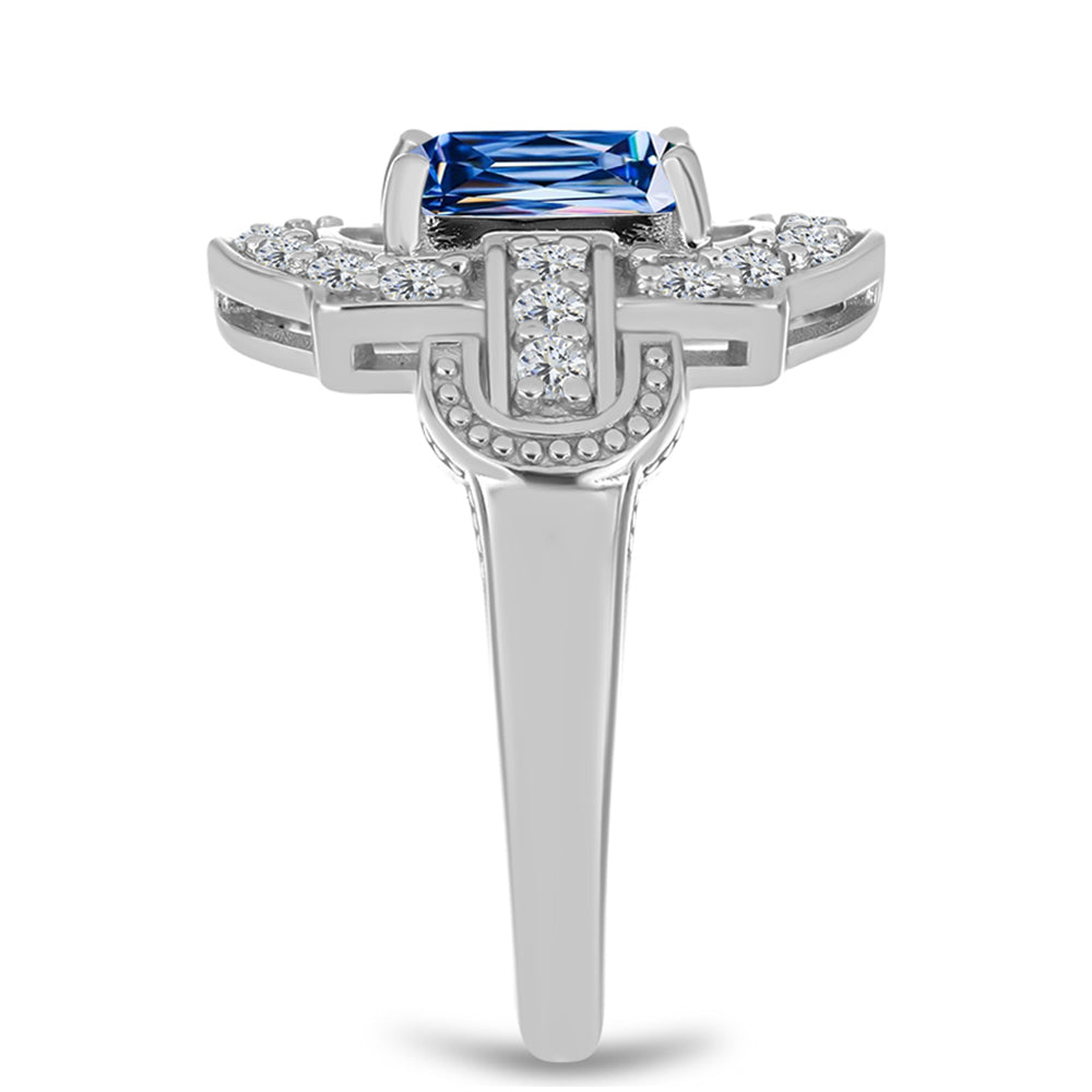 HopeaSormus Merensininen moissaniitti ja Valkoisella Topaasilla 4 