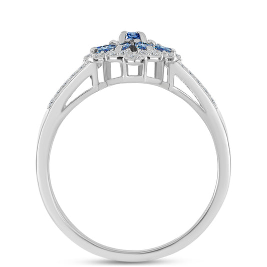 HopeaSormus Merensininen moissaniitti ja Valkoisella Topaasilla