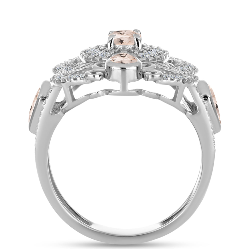 HopeaSormus Gozarehin Morganiitilla ja Valkoisella Topaasilla