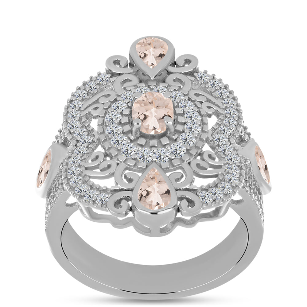 HopeaSormus Gozarehin Morganiitilla ja Valkoisella Topaasilla 3 