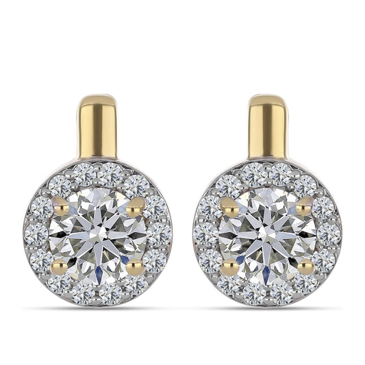 Kullatut hopeat Korvakorut Sertifioitu laboratoriossa kasvatettu timantti