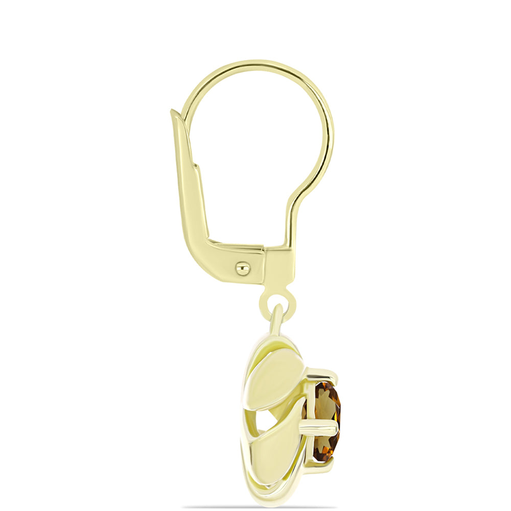 Kullatut hopeat Korvakorut Konjakin Värisellä Kvartsilla