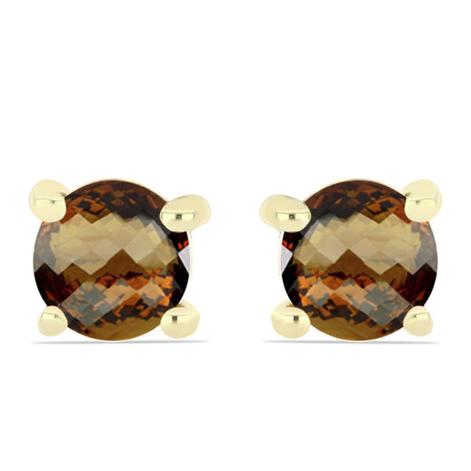 Kullatut hopeat Korvakorut Konjakin Värisellä Kvartsilla