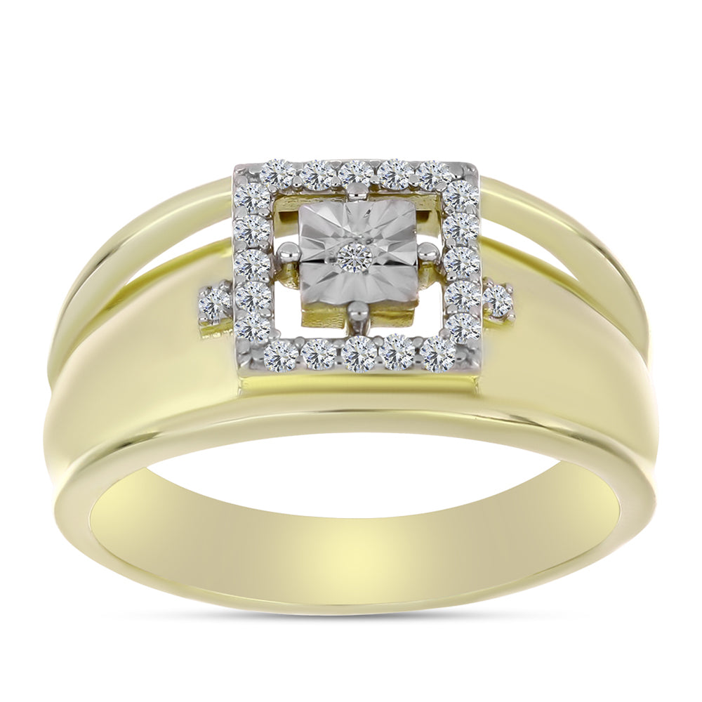 Kullattu hopeaSormus Valkoisella Timantilla ja Valkoisella Topaasilla 3 