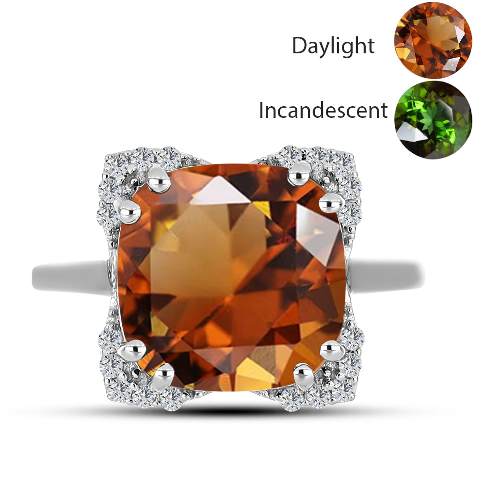 HopeaSormus Sertifioitu laboratoriossa kasvatettu Anatolian zultaniitti ja Valkoisella Topaasilla 5 