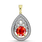 Kullattu hopeaRiipus Lega Dembi Tuliopaalilla ja Valkoisella Topaasilla