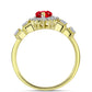 Kullattu hopeaSormus Punaisella Akaatilla ja Valkoisella Zirkonilla