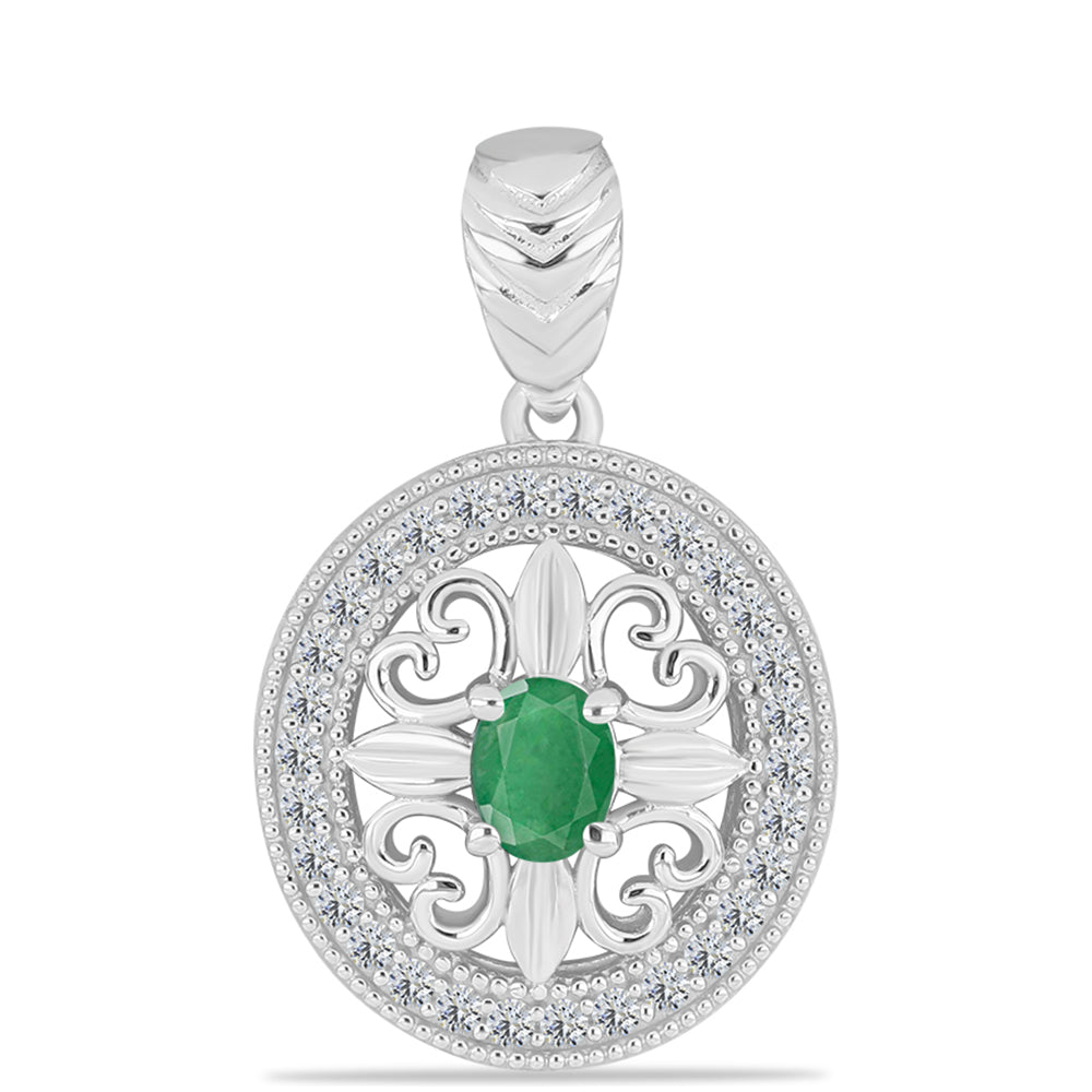 HopeaRiipus Brasilian Smaragdilla ja Valkoisella Topaasilla 1 