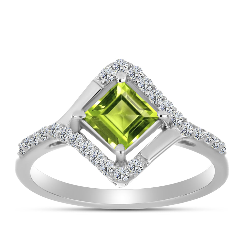 HopeaSormus Changbai Peridootilla ja Valkoisella Topaasilla 3 